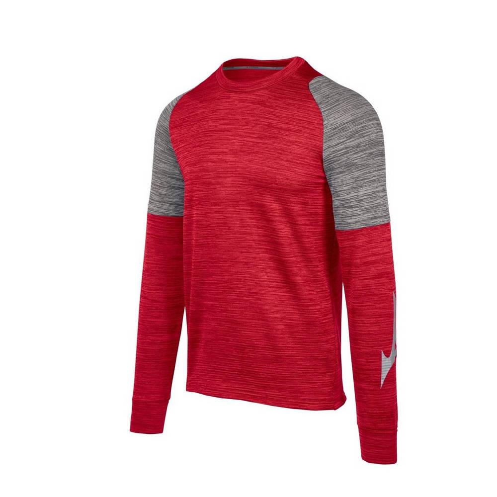 Camisetas Mizuno Velocity Long Sleeve Crew Hombre Rojas Comprar KQRD-49617